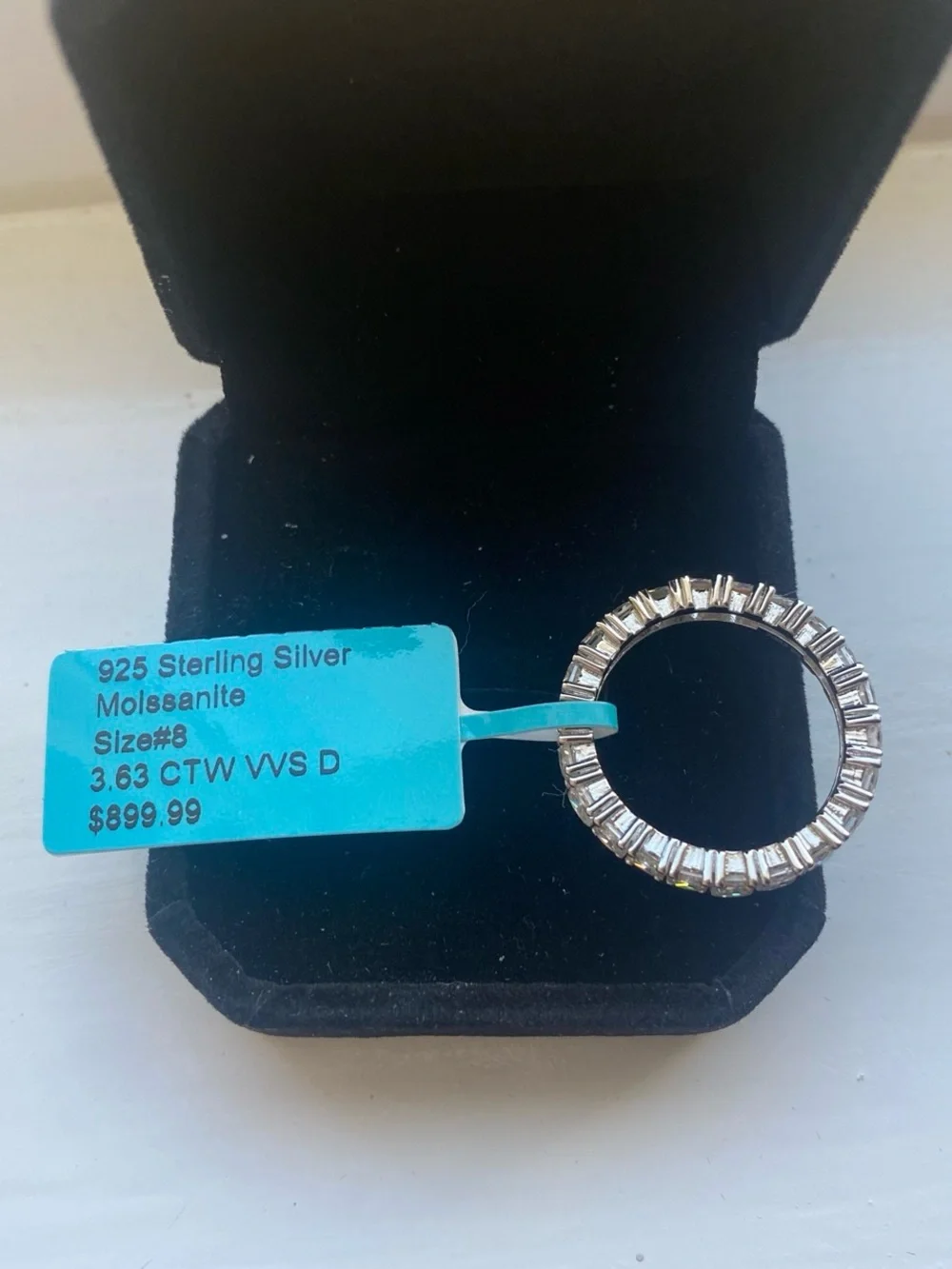 Princess Cut Eternity Band Size 8